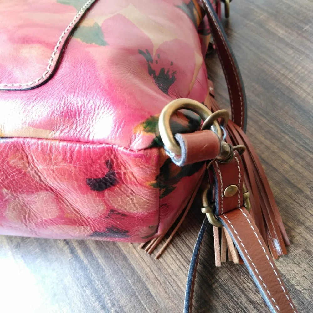 Patricia Nash “Luzille” Floral Leather Backpack in Excellent Condition